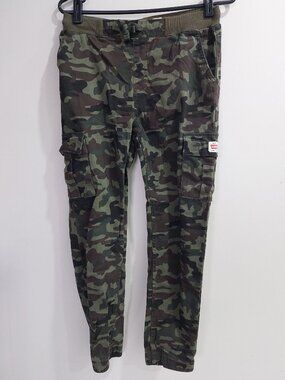 Levi's Unisex Kids Y14-16 Cargo Jogger Pants Stretch Camo